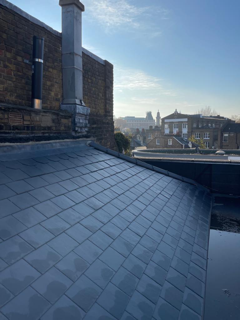 Completed lead and timber roof at the Camden Locks property rebuilt by Nationserv