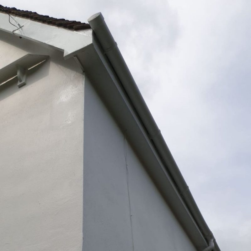 Elevation of the listed property during the renovation programme
