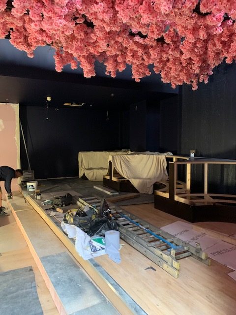 Finished interior at The Blossom Room in Milton Keynes after the Nationserv fit out