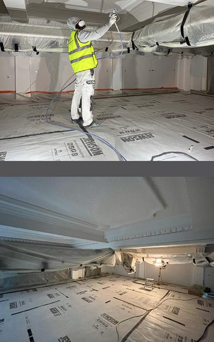 The Royal Society of Medicine auditorium reinstated by Nationserv, with fixed seating and hardwood flooring undisturbed